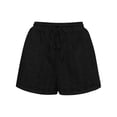 thumbnail image 6 of longantii Womens Lace Shorts 2026 Cute Eyelet Boho Summer Drawstring High Waist Cotton Shorts for Women Trendy Black XXL, 6 of 7