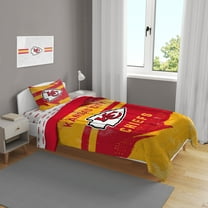 Kansas City Chiefs Slanted Stripe 4-Piece Twin Bed Set