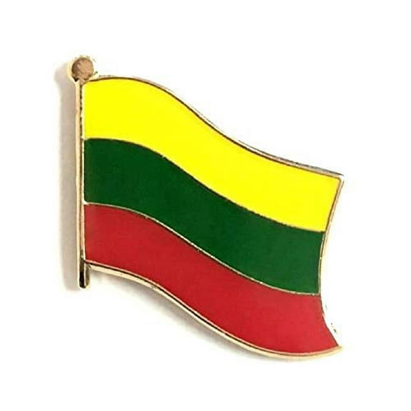 Pack of 50 Lithuania Flag Lapel Pins, Lithuanian Pin Badge