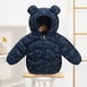thumbnail image 4 of Parkas de manga larga para niños con estampado de invierno, capucha y orejas pequeñas, ligeras y finas, deportivas informales, cálidas y gruesas, chaquetas de plumón para niñas, parte superior de poli, 4 of 5
