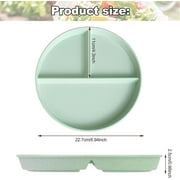 4pcs Divided Dinner Plates Portion Control Plates 3 Compartment Diet Plates, 9 inches