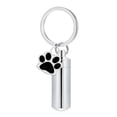 thumbnail image 4 of Llavero conmemorativo con forma de pata de perro, colgante de joyería para cenizas, práctico colgante de joyería Plata, 4 of 9