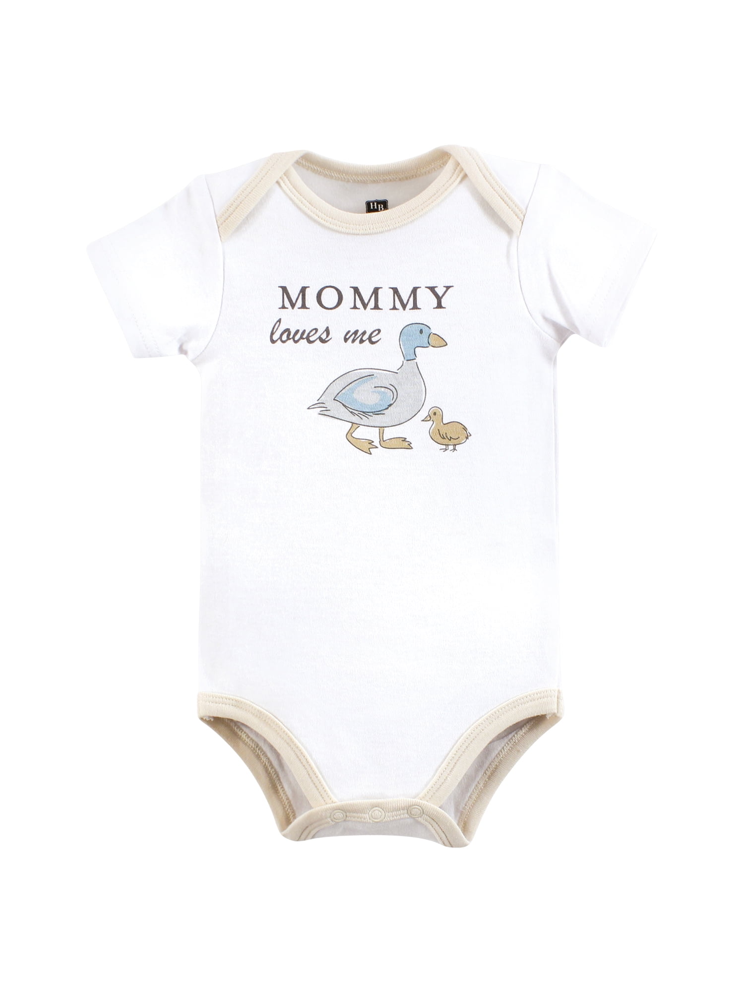 Hudson Baby Short Sleeve Bodysuits, 5-Pack, Newborn- 24 Months