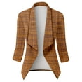 thumbnail image 1 of Vedolay Fall Tops for Women Blazer Women Long Sleeve Suit Jackets for Work Business Casual Lightweight Top,Coffee XL, 1 of 5