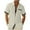 Khaki, variant on Up to 65% Off T-shirts for Man, Men Casual Color Blocked Turndown Collar Button Short Sleeved Shirt 3XL, Wine