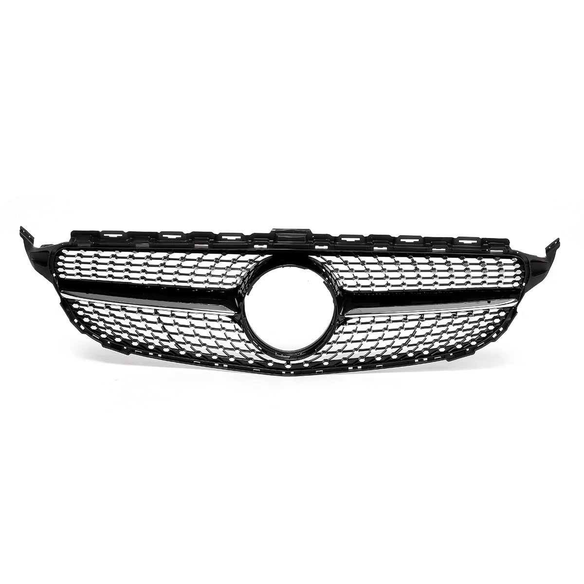Front Bumper Diamond Grill Grille For Benz W205 C Class C250 C300 C400