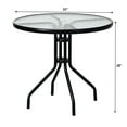 thumbnail image 2 of Costway 32''Outdoor Patio Round Table Tempered Glass Top, 2 of 10