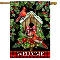 Briarwood Lane Holiday Birdhouse House Flag