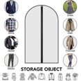 thumbnail image 3 of 5PCS Moth Proof Dustproof Waterproof PEVA Translucent Garment Covers with Zip Dress Covers for Shirts Coats Costumes (60X100cm), 3 of 5