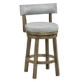 thumbnail image 1 of Gymax Swivel Counter Height Bar Stool Upholstered Barstool w/ Padded Back & Rubber Wood Legs, 1 of 9