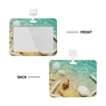 thumbnail image 2 of Bingfone Starfish And Seashell On The Beach Card Badge Holder,for Girls Girly Women 4 x 3 Inch Nurses School Identity Cruise Travel Name Tags Cover Protector Case, 2 of 7