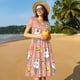 thumbnail image 4 of Balery Rabbit So Cute Vestidos sueltos de manga corta para mujer, vestidos de verano 2025, vestidos casuales de corte A con vuelo., 4 of 6