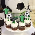 thumbnail image 2 of 16PCS Soccer Cupcake Toppers Wooden Soccer Cake Toppers for Soccer Party Decorations Birthday Baby Shower Sports Party Supplies, 2 of 6