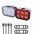 thumbnail image 1 of Juego de lámparas para bicicleta Juego de luces de bicicleta recargables por USB Luz de bicicleta de TOMSHOO Juego de lámparas para bicicleta, 1 of 7