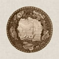 thumbnail image 2 of Vision Studio 26x26 Black Ornate Wood Framed with Double Matting Museum Art Print Titled - Sepia Transferware III, 2 of 4