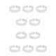 thumbnail image 3 of Jumpingount Collar multicapa para mujer, Gargantilla de cristal delicada ajustable, joyería de moda de Color plateado, cadena para el cuello, 10piezas, 3 of 6