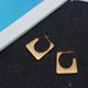 thumbnail image 2 of Pendientes de acero de titanio de tipo geométrico Pendientes rectangulares en forma de C Sailing Electrónica, 2 of 5