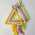 thumbnail image 3 of LiMimmuu Parrot Sewing Toy Parrot Perch Toy Bite Resistant Parrot Sewing Toy Parrot Sewing Toy Bite Resistant Rope Cockatiel Conure Parakeet Birds Triangle, 3 of 7