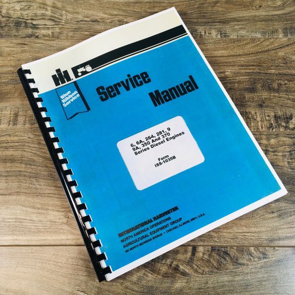 INTERNATIONAL 281 DIESEL ENGINES SERVICE MANUAL FOR TD-6 (61) UD-281-4 MACHINES