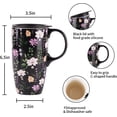 thumbnail image 3 of Topadorn Ceramic Mug Coffee Cups with Spill-Proof Lid Latte Mugs for Home and Office with Gift Box,Black, 3 of 9