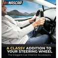 thumbnail image 4 of NASCAR Steering Wheel Cover, Grip & Comfort, Synthetic Leather & Suede, Universal Fit 14.5"-15.5" For Car, SUV, Truck, Turbo Traction Style, 4 of 7