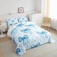 thumbnail image 3 of Manfei Kids Children Cartoon Bow-Tie 3 Pieces Queen Comforter Set,Polka Dots Ultra Soft Bedding Sets,Dreamy Princess Bedding Comforter Set Breathable,Breathable Home Decor,Reversible, 3 of 8
