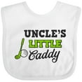 thumbnail image 3 of Inktastic Uncles Little Caddy with Golf Club and Ball Boys or Girls Baby Bib, 3 of 4