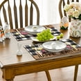 thumbnail image 4 of Sm:)e Easter Table Runner with Egg Truck Placemats Set of 4, 12 x 18 Inch, White and Black Buffalo Plaid Spring Kitchen Decor, 4 of 7