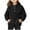 Black A, variant on Ashirexll Girls Hoodies, Comfort Hoodie, Kids Hoodies Long Sleeve Solid Color Round Neck Top with Pockets Fall and Winter Hoodies for Girls