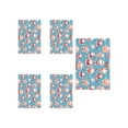 thumbnail image 2 of Vintage Kraft Christmas Wrapping Paper 5 Count, Classic Santa Snowflake Bell Print Holiday Gift Wrap Paper, Thick Kraft Paper for Christmas Birthday Party Gifts, Easy Storage Flat Pack, Blue, 2 of 6