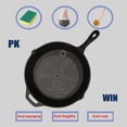 thumbnail image 2 of OUSITAID Cast Iron Cleaner Steel Scrubber, 6x6" Cookware Cleaner for Skillet, Wok, Pot, Pan, Hygenic Option to Scouring Pad, Not Rust, Protects Cookware Seasoning, 2 of 6