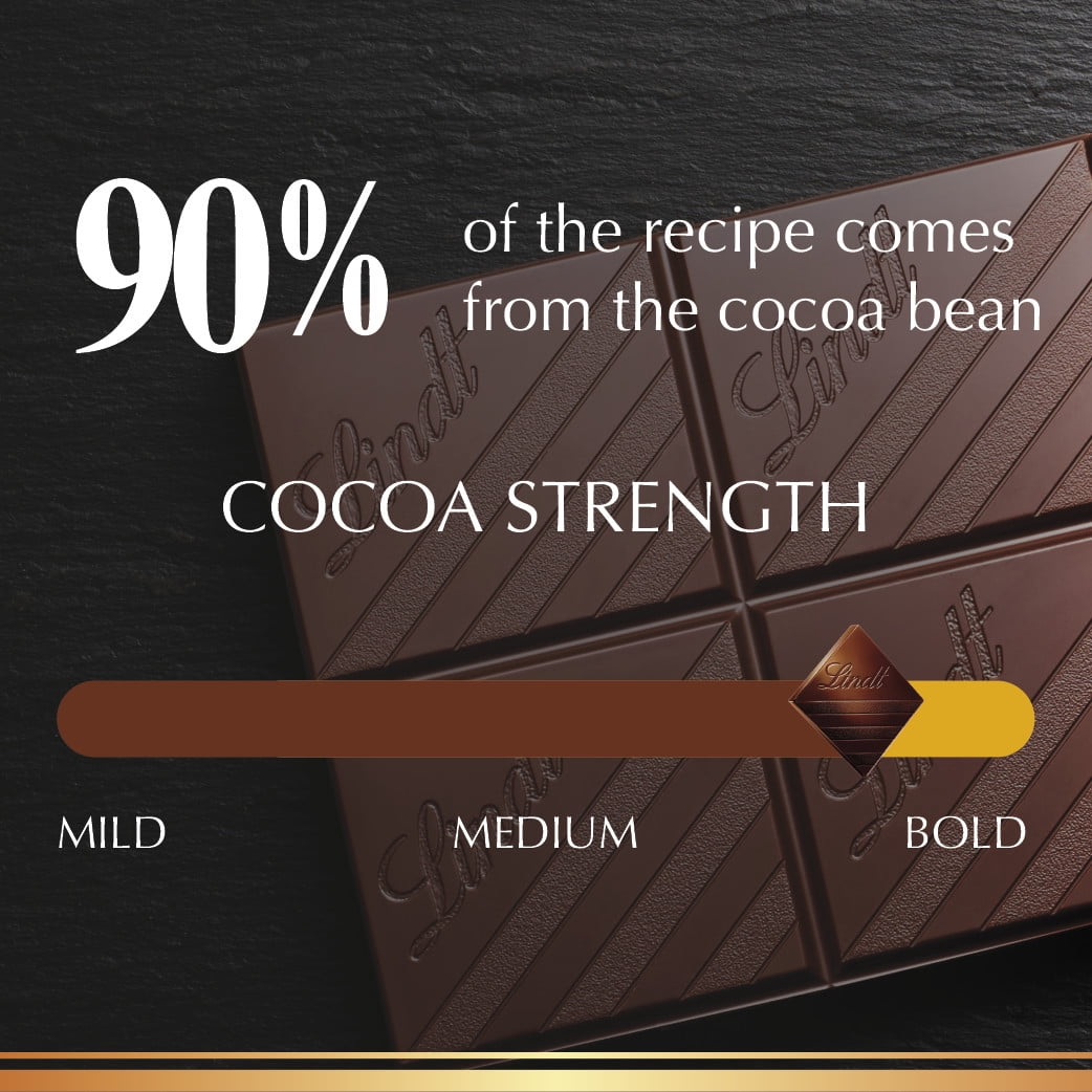 Lindt 2-Pack, EXCELLENCE 90% Cocoa Dark Chocolate Bar, Easter Chocolate Candy, 3.5 oz.