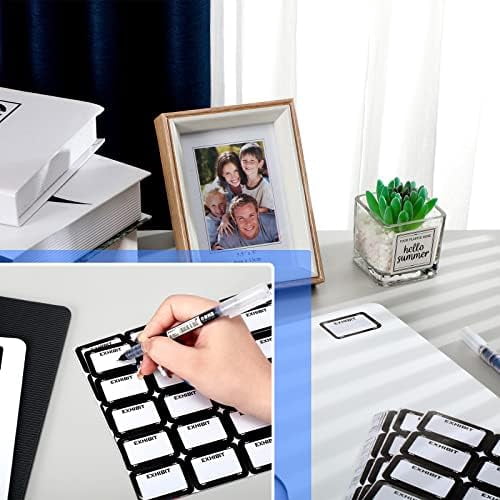 1000 Pcs Legal Exhibit Stickers Labels 1.65 x 1'' Plaintiff Exhibit Tabs Name Tags Stickers Blank File Folder Labels for Court Divider Office Legal Document File Classification(White)