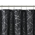 thumbnail image 3 of Way to Celebrate! Black Metallic Spiderweb Halloween Shower Curtain, 72" x 72, 3 of 6