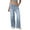 Light Blue, variant on Women's Fashionable Versatile Asymmetric Low Waist Loose-Fit Casual Jeans, Denim Pants for Women, Trendy Wear,White,M