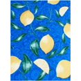 thumbnail image 3 of Newbridge Mediterranean Blue and Yellow Lemon Zest Set of 8 Fabric Napkins, 3 of 5