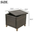 thumbnail image 2 of Grand Patio Outdoor  Wicker Side Table, 50 Gallon Large Storage Box End Table , 27''H, Natural Brown, 2 of 5