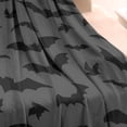 thumbnail image 3 of Halloween Bats on Dark Pattern Blanket,Comfortable Soft Flannel Throw Blanket,All Season,Warm Lightweight Blankets for Sofa Bed Couch Living Room Chair,30"x40", 3 of 4