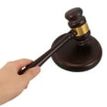 thumbnail image 5 of Pretyzoom Wood Gavel and Block Set Solid Wood Courtroom Hammer for Judge Auctions Lawyer Decor, 5 of 7