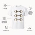 thumbnail image 3 of Western Horse Bit Graphic T-Shirt, Unisex Classic Fit Equestrian Tee, 3 of 9