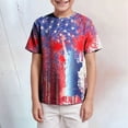 thumbnail image 2 of Ccpelsie Toddler Boy Girl 4th Of July Outfit Short Sleeve Independence Day T-Shirt Fourth Of July Clothes for Kids(Red,4-5 Years), 2 of 5