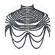 thumbnail image 1 of de cadena para el cuerpo con para mujer, cadena para el cuerpo del Bikini, collar de hombro, joyería de cadena para el cuerpo a la mo Negro Yinane Cadena de perlas para el cuerpo, 1 of 5