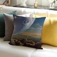 thumbnail image 3 of BANET Throw Pillow Cushion Cover, Vibrant Clouds Rise and in Horizon , Decorative Square Accent Pillow Case White, 3 of 5