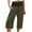 Green_D, variant on Mrat Elastic Waist Capris for Women Casual Summer Wide Leg Cropped Pants Ladies High Waisted Stretch Pants with Pockets Cropped Trousers Female High Waisted Capris for Women Mint Green S