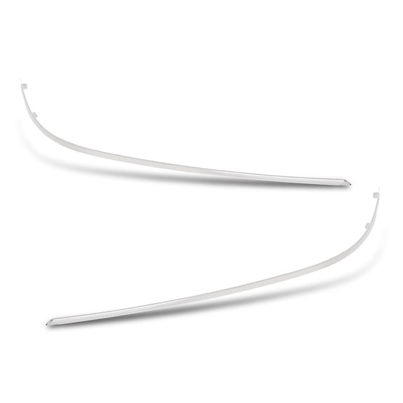 Silver Pair Front Bumper Trim Set Fit for 2010-2013 Mercedes-Benz E350 E550