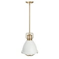 thumbnail image 6 of Robert Stevenson Lighting Kent - Industrial Oversized Caged Metal Ceiling Light, White and Gold, 6 of 13