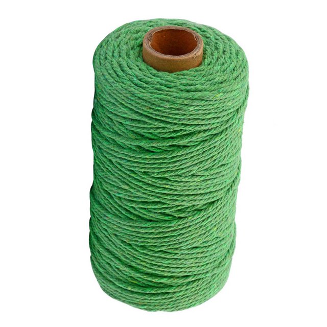 Cuerda de algodón hecha a mano, 3 mm de diámetro, de un solo color, tejidas para manualidades, cuerdas de 100 m, verde claro 1 Rollo sidaley HA5320-13B