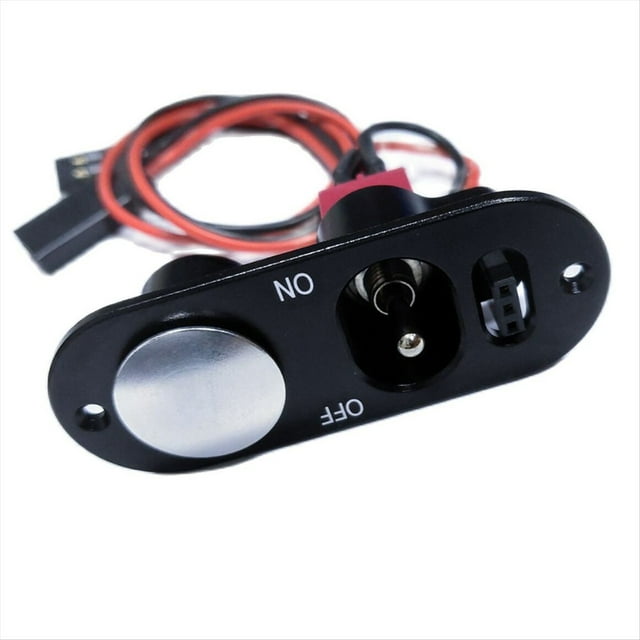 Interruptor Pequeño Miracle Heavy Duty Power con Punto de Combustible para Modelo RC Servo, Color Negro