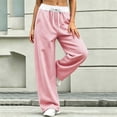 thumbnail image 3 of Guluxicc Women's Sweat Pants with Pockets Elastic Waist Drawstring Long Wide Leg Trousers for Everyday Fall Winter, 3 of 6