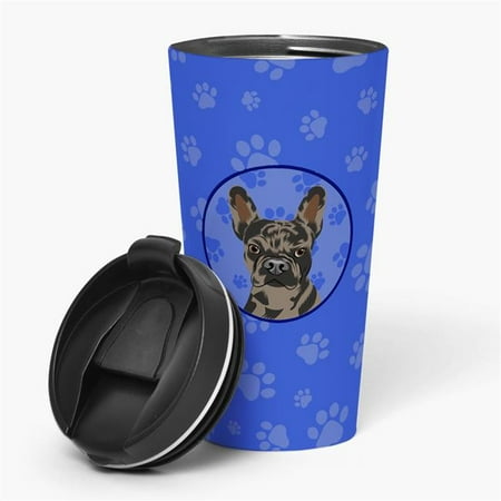 

Carolines Treasures WDK1090TBL215 7.25 x 3.5 in. Unisex French Bulldog Chocolate Stainless Steel 16 oz Tumbler Blue